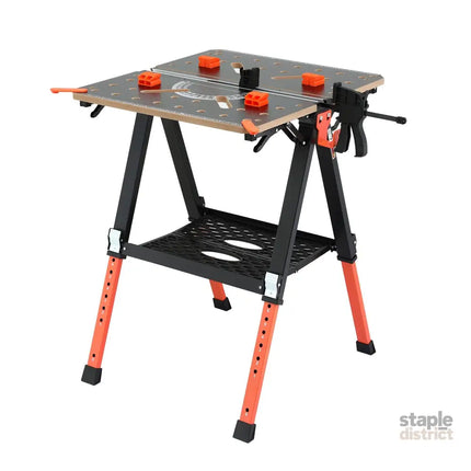 Giantz Portable Folding Work Table 454kg Adjustable Workbench - Tools > Tools Storage > Work Benches