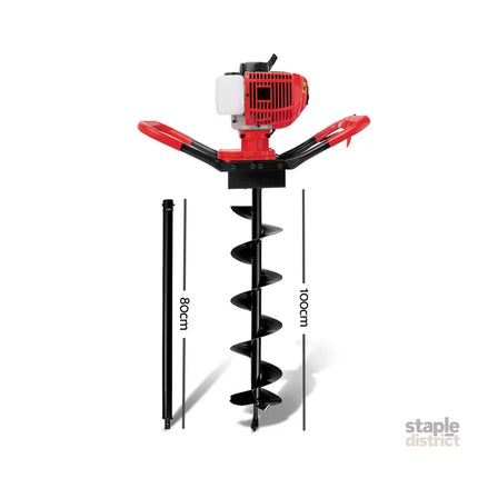 Giantz Post Hole Digger 200mm Petrol Drill Extension Bits Auger - Tools > Power Tools > Outdoor Power Equipment