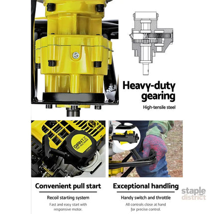 Giantz Post Hole Digger 300mm Petrol Drill Auger Extension Bits - Tools > Power Tools > Outdoor Power Equipment