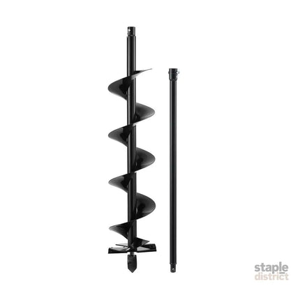 Giantz Post Hole Digger Auger Drill Bit 200mm with 80cm Extension Shaft Black - Tools > Power Tools > Outdoor Power