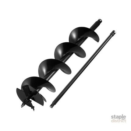 Giantz Post Hole Digger Auger Drill Bit 200mm with 80cm Extension Shaft Black - Tools > Power Tools > Outdoor Power