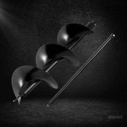 Giantz Post Hole Digger Auger Drill Bit 300mm with 80cm Extension Shaft Black - Tools > Power Tools > Outdoor Power