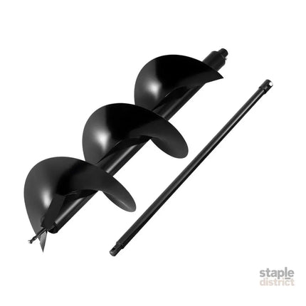 Giantz Post Hole Digger Auger Drill Bit 300mm with 80cm Extension Shaft Black - Tools > Power Tools > Outdoor Power