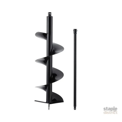 Giantz Post Hole Digger Auger Drill Bit 300mm with 80cm Extension Shaft Black - Tools > Power Tools > Outdoor Power