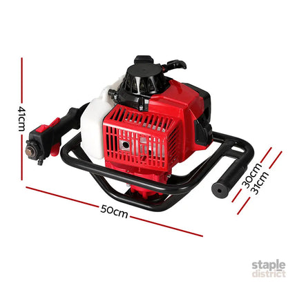 Giantz Post Hole Digger Motor Only Engine Petrol Red - Tools > Power Tools > Outdoor Power Equipment