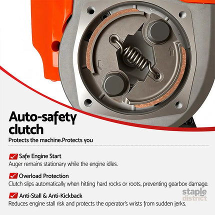 Giantz Post Hole Digger Motor Only Engine Petrol Red - Tools > Power Tools > Outdoor Power Equipment