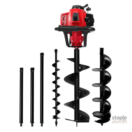 Giantz Post Hole Digger Petrol Motor Drill Extension Auger Bits Kits - Tools > Power Tools > Outdoor Power Equipment