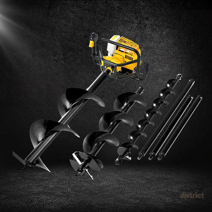 Giantz Post Hole Digger Petrol Motor Drill Extension Auger Bits Kits - Tools > Power Tools > Outdoor Power Equipment