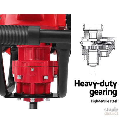 Giantz Post Hole Digger Petrol Motor Drill Extension Auger Bits Kits - Tools > Power Tools > Outdoor Power Equipment