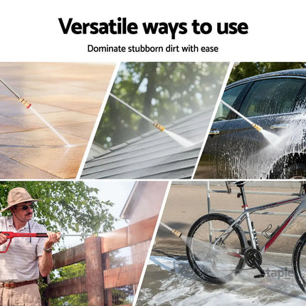 Giantz Pressure Washer Gun Short Trigger 4000PSI M22-14 1/4 Inch 5 Nozzles Red - Tools > Power Tools > Outdoor Power