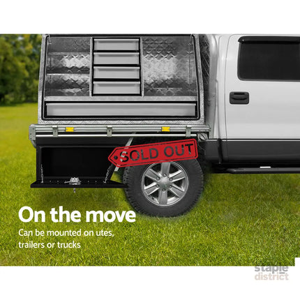 Giantz Steel Ute Tool Box Right Toolbox Under Tray Vehicle Storage Lock - Tools > Tools Storage > Tool Boxes