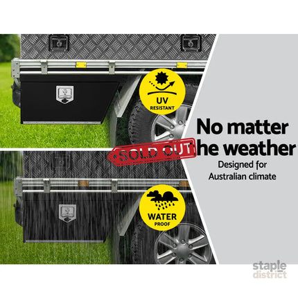 Giantz Steel Ute Tool Box Right Toolbox Under Tray Vehicle Storage Lock - Tools > Tools Storage > Tool Boxes