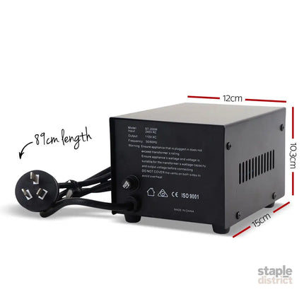 Giantz Step Down Transformer 200W 240V TO 110V Stepdown Voltage Converter AU-US - Tools > Industrial Tools >