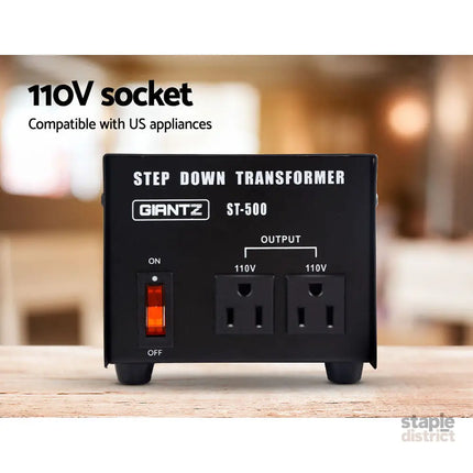 Giantz Step Down Transformer 500W 240V TO 110V Stepdown Voltage Converter AU-US - Tools > Industrial Tools >