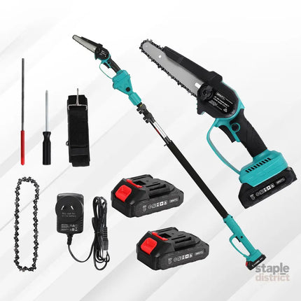 Giantz Telescopic Pole Chainsaw 6 Inch Cordless Tree Trimmer Kit 20V Battery - Tools > Power Tools > Chainsaws