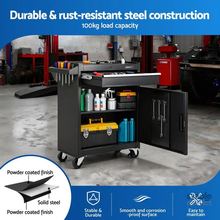 Giantz Tool Chest Trolley Cabinet Rolling Toolbox Garage Storage Tools organizer - Tools > Tools Storage > Tool Boxes