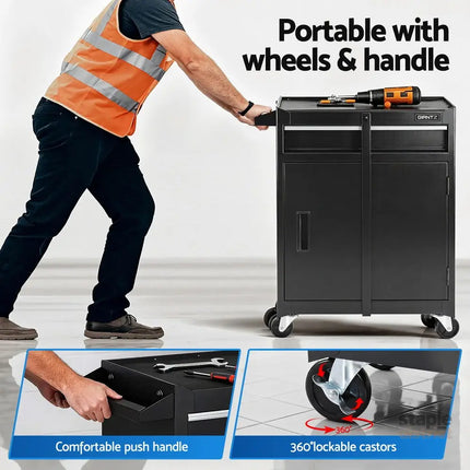 Giantz Tool Chest Trolley Cabinet Rolling Toolbox Garage Storage Tools organizer - Tools > Tools Storage > Tool Boxes