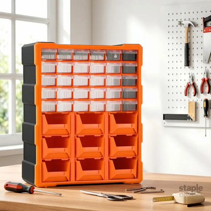 Giantz Tool Organizer 39-Drawer Hardware Cabinet Screw Storage Box Anti-Drop - Tools > Tools Storage > Tool Boxes