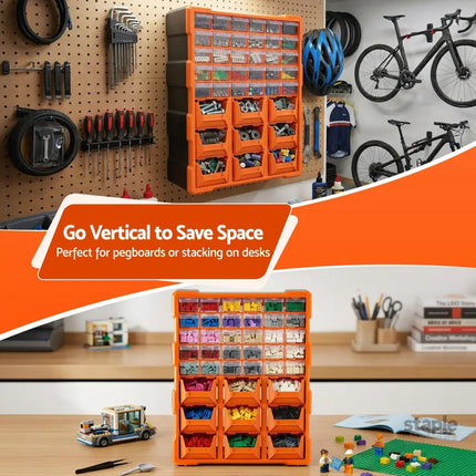 Giantz Tool Organizer 39-Drawer Hardware Cabinet Screw Storage Box Anti-Drop - Tools > Tools Storage > Tool Boxes