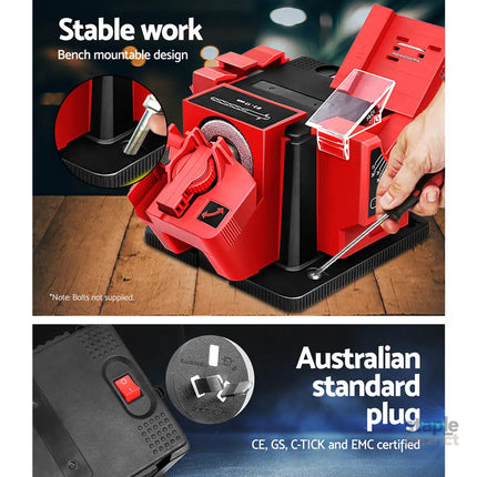 Giantz Tool Sharpener Electric Drill Bit Knife Scissor Chisel Planer Grinder - Tools > Power Tools > Chainsaws