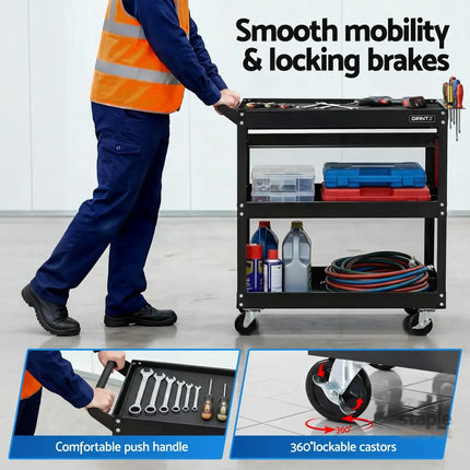 Giantz Tool Trolley Cart Rolling Cabinet with Drawer Workshop Garage Storage - Tools > Tools Storage > Utility Trolleys