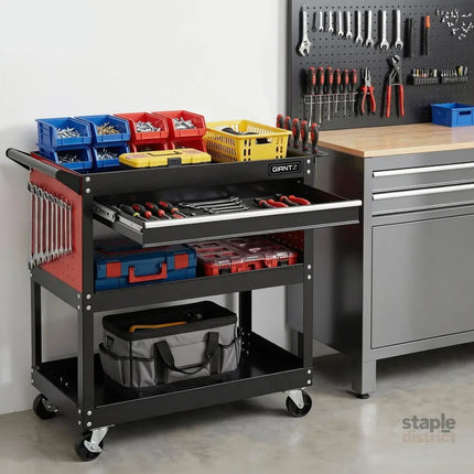 Giantz Tool Trolley Cart Rolling Cabinet with Drawer Workshop Garage Storage - Tools > Tools Storage > Utility Trolleys