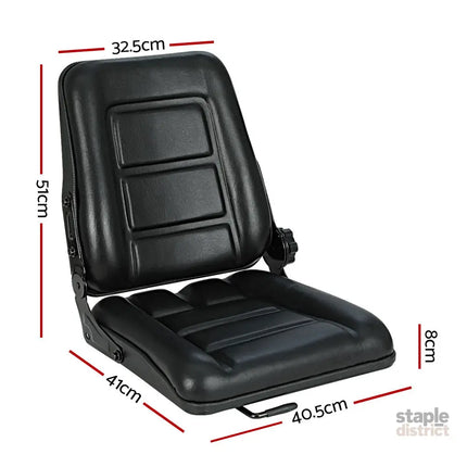 Giantz Tractor Seat Forklift Excavator Truck Backrest Chair Adjustable Universal - Auto Accessories > Auto Accessories