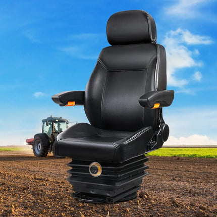 Giantz Tractor Seat Forklift Excavator Truck Universal Backrest Chair PU Leather - Auto Accessories > Auto Accessories