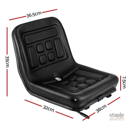 Giantz Tractor Seat Forklift Excavator Universal Suspension Truck Chair PU Leather - Auto Accessories > Auto