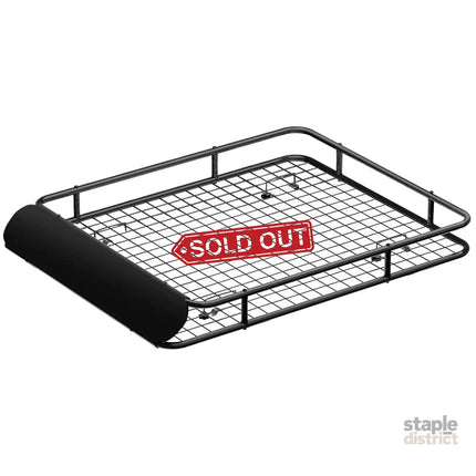 Giantz Universal Car Roof Rack Basket Luggage Vehicle Cargo Carrier 123cm Black - Auto Accessories > Auto Accessories