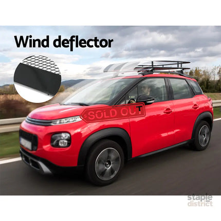 Giantz Universal Car Roof Rack Basket Luggage Vehicle Cargo Carrier 123cm Black - Auto Accessories > Auto Accessories
