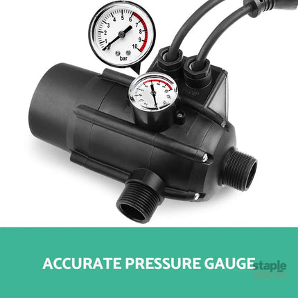 Giantz Water Pressure Pump Controller Auto Switch Control Electric Electronic Black - Tools > Pumps > Irrigation Pumps