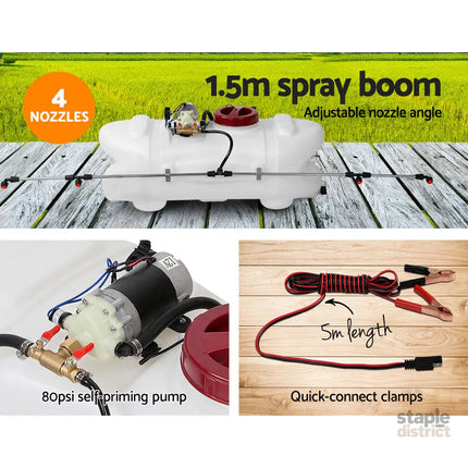 Giantz Weed Sprayer 100L 1.5M Fixed Boom Garden Spray - Home & Garden > Garden Tools > Herbicides