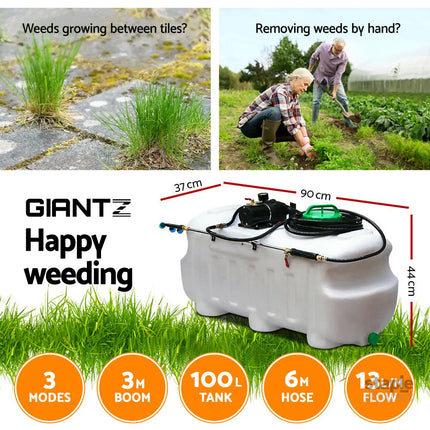 Giantz Weed Sprayer 100L 3M Boom Garden Spray - Home & Garden > Garden Tools > Herbicides