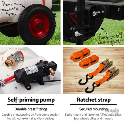 Giantz Weed Sprayer 100L Trailer 1.5M Boom Garden Spray - Home & Garden > Garden Tools > Herbicides
