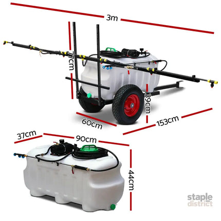 Giantz Weed Sprayer 100L Trailer 3M Boom Garden Spray - Home & Garden > Garden Tools > Herbicides
