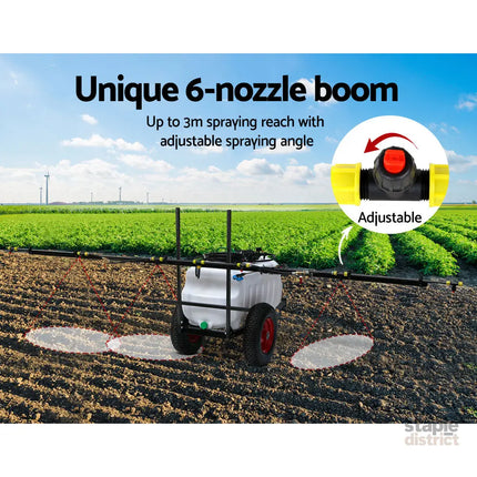 Giantz Weed Sprayer 100L Trailer 3M Boom Garden Spray - Home & Garden > Garden Tools > Herbicides