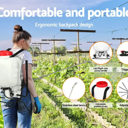 Giantz Weed Sprayer 15L Knapsack Backpack Garden Spray - Home & Garden > Garden Tools > Herbicides