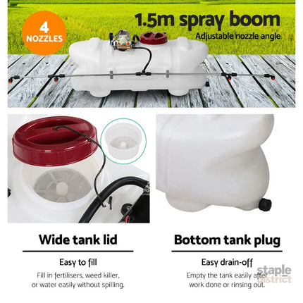 Giantz Weed Sprayer 60L 1.5M Fixed Boom Garden Spray - Home & Garden > Garden Tools > Herbicides