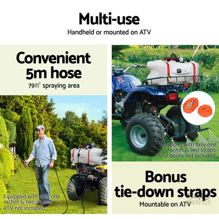 Giantz Weed Sprayer 60L 1.5M Fixed Boom Garden Spray - Home & Garden > Garden Tools > Herbicides