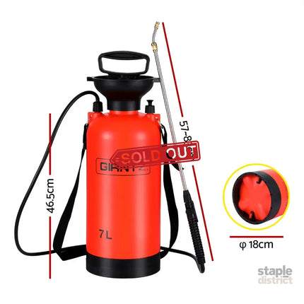 Giantz Weed Sprayer Pressure 7L Shoulder Garden Spray - Home & Garden > Garden Tools > Herbicides