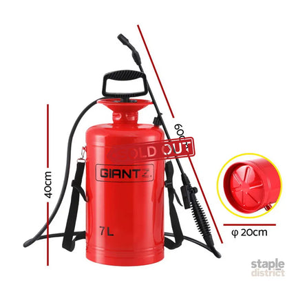 Giantz Weed Sprayer Pressure 7L Shoulder Pesticide Metal - Home & Garden > Garden Tools > Gardening Accessories