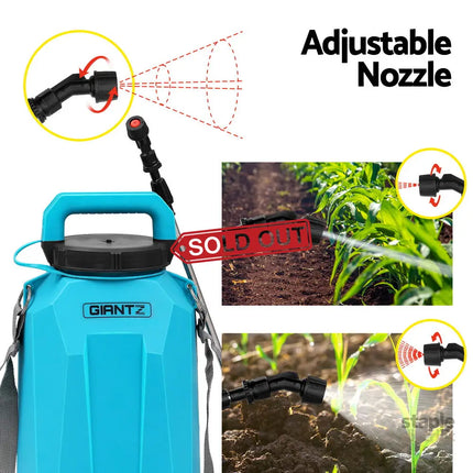 Giantz Weed Sprayer Pressure 8L Shoulder Pesticide - Home & Garden > Garden Tools > Herbicides