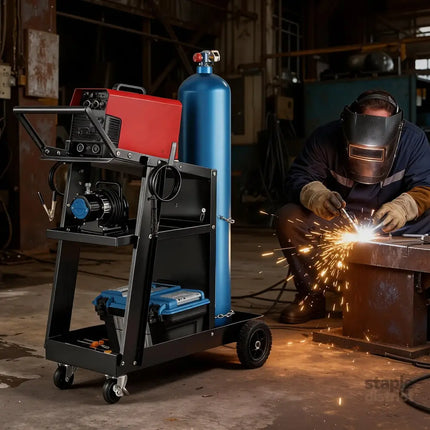 Giantz Welding Trolley Cart Welder MIG TIG ARC MMA Welder Plasma Cutter Storage - Tools > Tools Storage > Utility