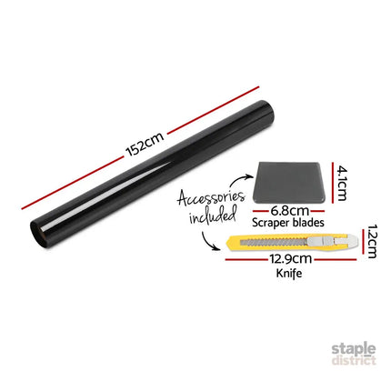 Giantz Window Tint Film Black Commercial Car Auto House Glass 152cm x 30m VLT 35% - Auto Accessories > Auto Accessories