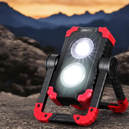 Giantz Work Light Rechargeable Torch USB Cordless LED Lamp Rotation Folding - Outdoor Recreation > Camping > Camping