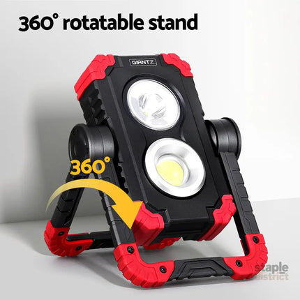 Giantz Work Light Rechargeable Torch USB Cordless LED Lamp Rotation Folding - Outdoor Recreation > Camping > Camping