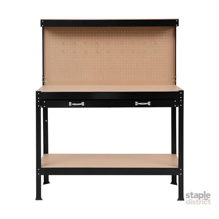 Giantz Workbench with Pegboard and Ultra-Wide 120cm Work Table for Garage DIY 20 Hooks - Tools > Tools Storage > Work