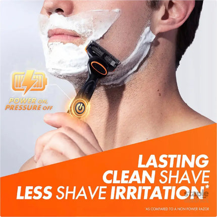 Gillette Fusion 5 Sensitive Power Handle +2 Cartridges-2050059013277749249