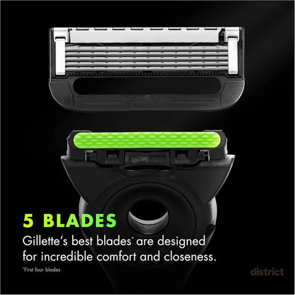 Gillette Labs Razor Handle +2 Cartridges & Magnetic Stand-2050059012002680834